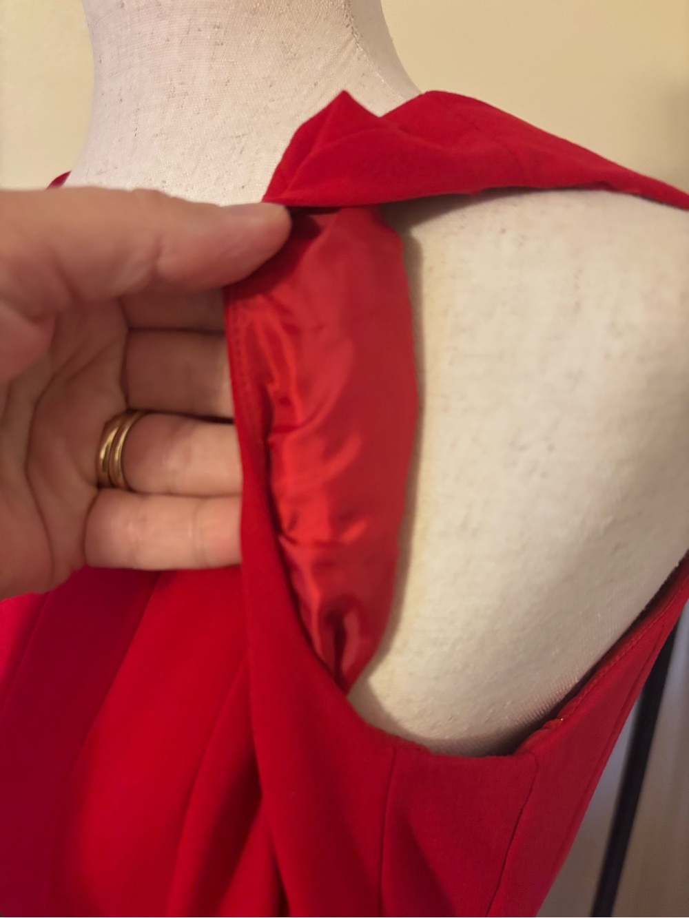 Calvin Klein size 8 Red Fit-and-Flare Women's Dress - Picture 7 of 8